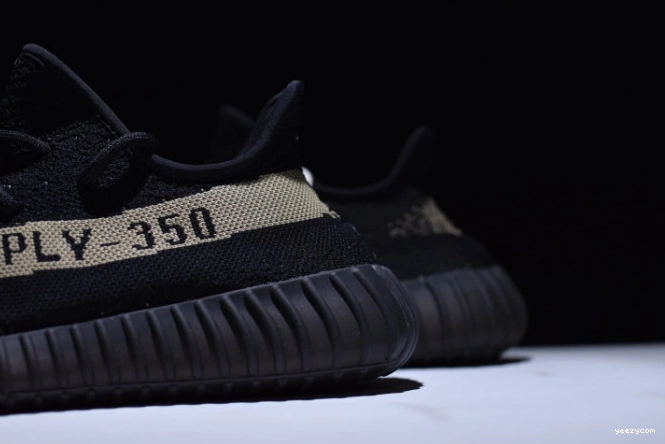 BY9611 Black Adidas V2 Yeezy Core 350 Green Boost 0725
